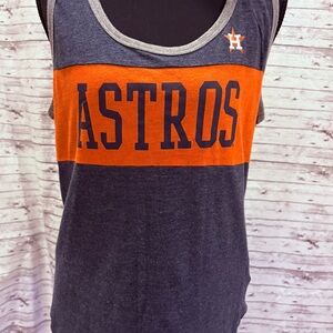 Astros Women's Tank Top - Navy and Orange